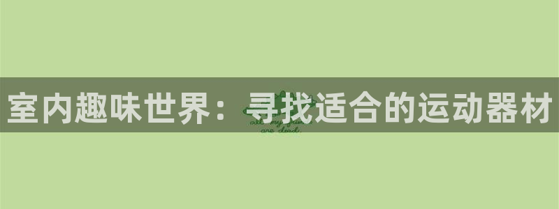 注册球王会体育官方正版app：室内趣味世界：寻找适合