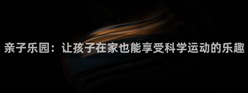 球王会体育官网下载平台：亲子乐园：让孩子在家也能享受